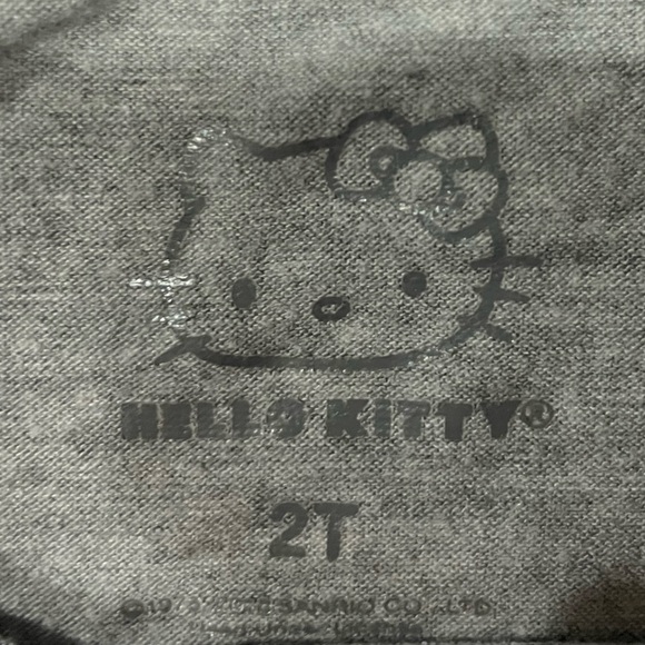 Hello Kitty! 2 Piece Set Ruffle Top & Skirt w faux leather trim girls sz 2T Rare - Picture 9 of 13